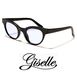 Giselle Cat Eye Women's Sunglasses Black Frame/Blue Lens GSL22178